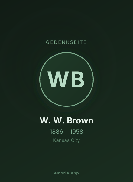 Gedenkportrait von W. W. Brown