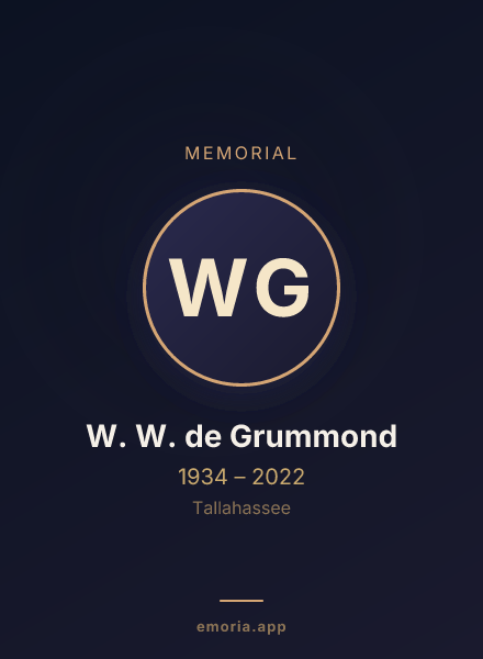 Memorial portrait of W. W. de Grummond