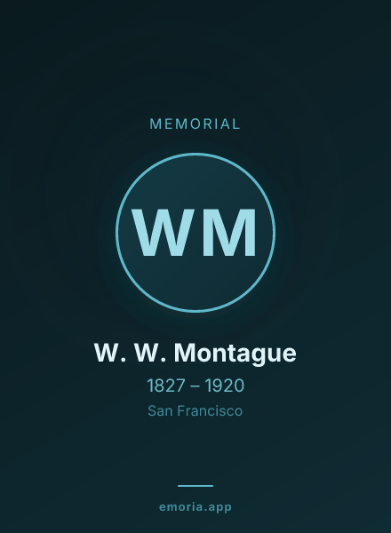 Memorial portrait of W. W. Montague