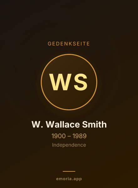 Gedenkportrait von W. Wallace Smith