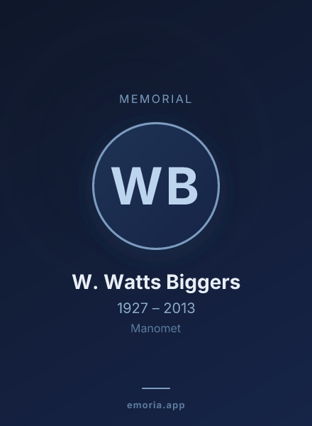 Memorial portrait of W. Watts Biggers