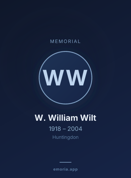 Memorial portrait of W. William Wilt