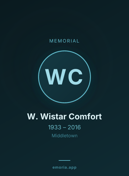 Memorial portrait of W. Wistar Comfort