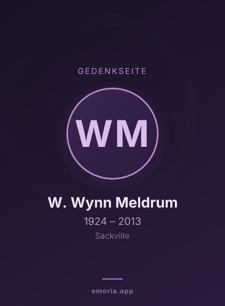Gedenkportrait von W. Wynn Meldrum