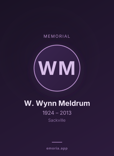 Memorial portrait of W. Wynn Meldrum