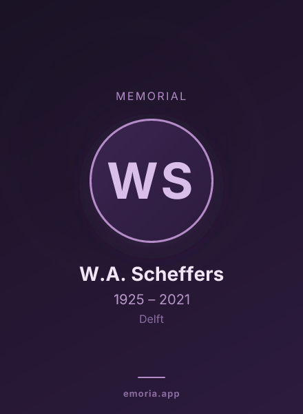 Memorial portrait of W.A. Scheffers