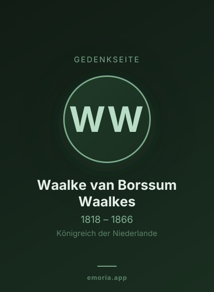 Gedenkportrait von Waalke van Borssum Waalkes