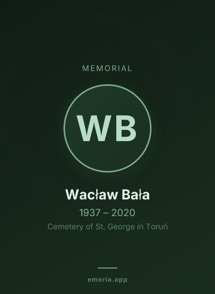 Memorial portrait of Wacław Bała