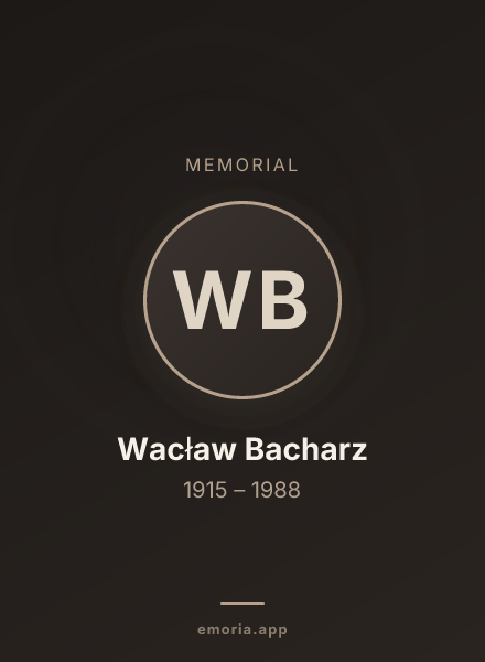 Memorial portrait of Wacław Bacharz