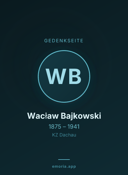 Gedenkportrait von Wacław Bajkowski