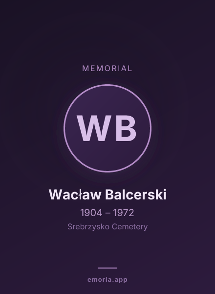 Memorial portrait of Wacław Balcerski