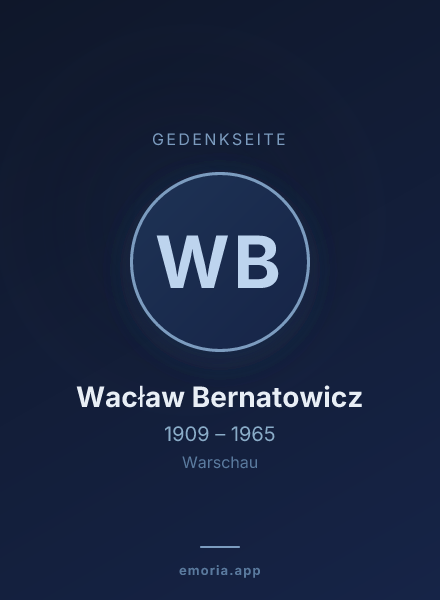 Gedenkportrait von Wacław Bernatowicz