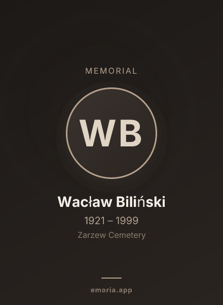 Memorial portrait of Wacław Biliński