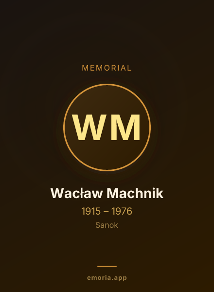 Memorial portrait of Wacław Machnik