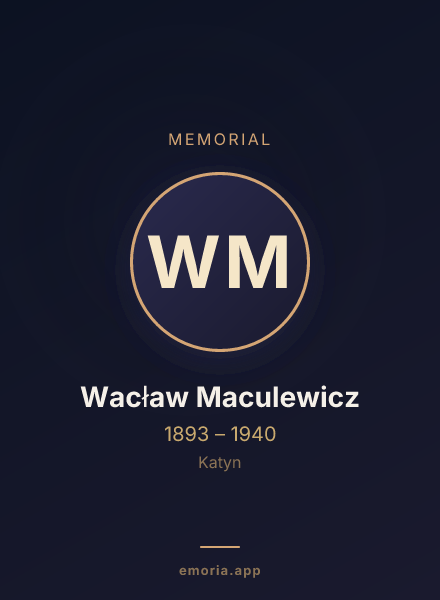 Memorial portrait of Wacław Maculewicz