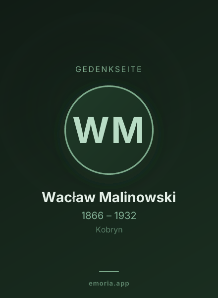 Gedenkportrait von Wacław Malinowski