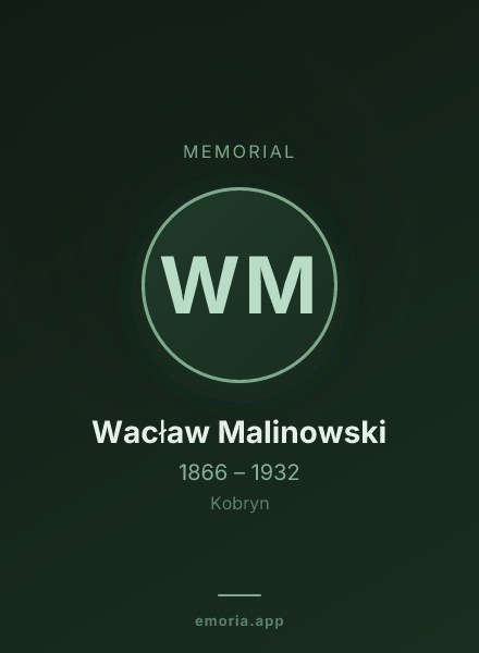 Memorial portrait of Wacław Malinowski