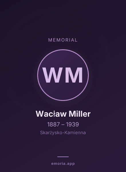 Memorial portrait of Wacław Miller