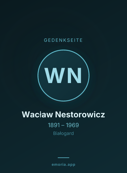 Gedenkportrait von Wacław Nestorowicz