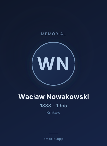 Memorial portrait of Wacław Nowakowski