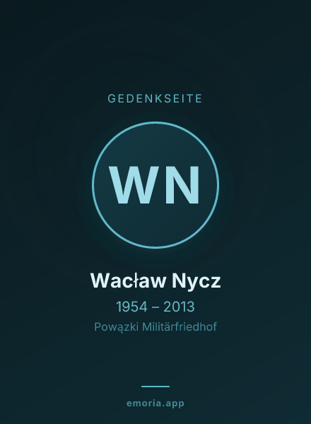 Gedenkportrait von Wacław Nycz