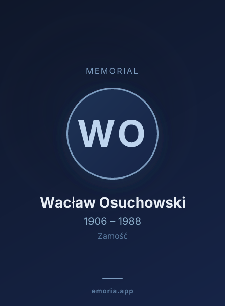 Memorial portrait of Wacław Osuchowski