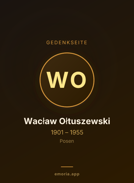 Gedenkportrait von Wacław Ołtuszewski