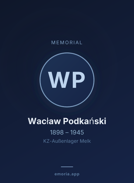 Memorial portrait of Wacław Podkański
