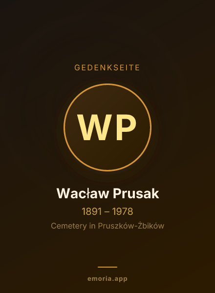 Gedenkportrait von Wacław Prusak