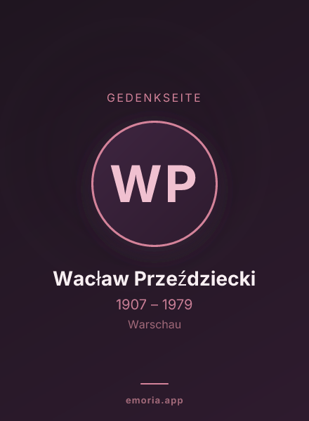 Gedenkportrait von Wacław Przeździecki