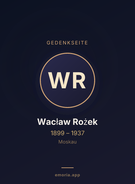 Gedenkportrait von Wacław Rożek