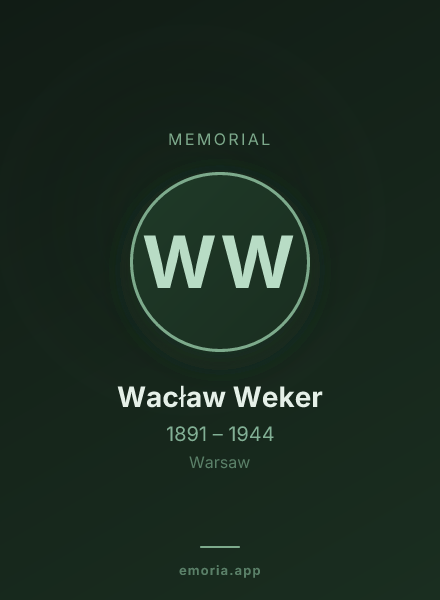 Memorial portrait of Wacław Weker