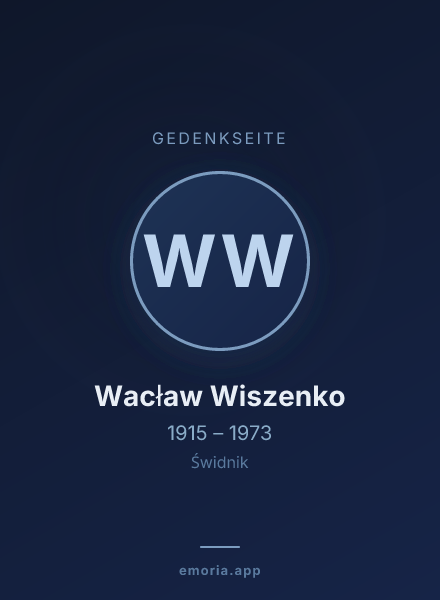 Gedenkportrait von Wacław Wiszenko
