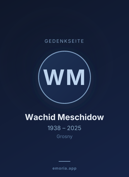 Gedenkportrait von Wachid Meschidow