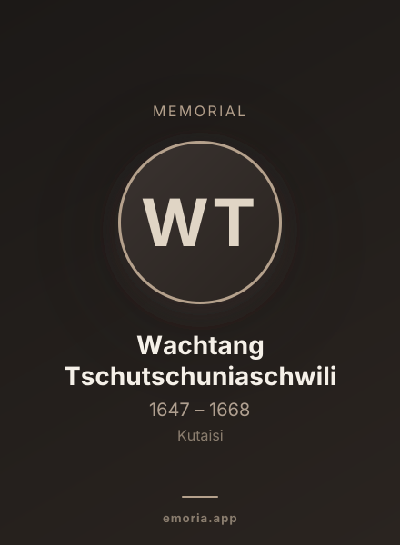 Memorial portrait of Wachtang Tschutschuniaschwili