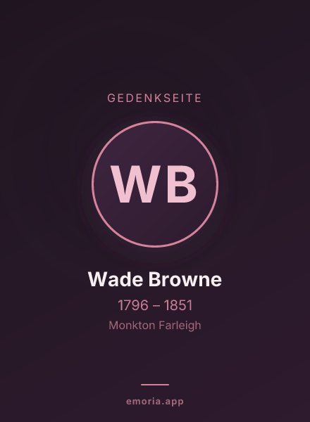 Gedenkportrait von Wade Browne