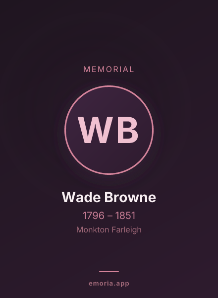 Memorial portrait of Wade Browne