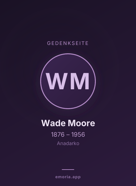 Gedenkportrait von Wade Moore