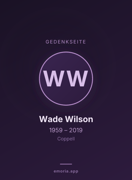 Gedenkportrait von Wade Wilson