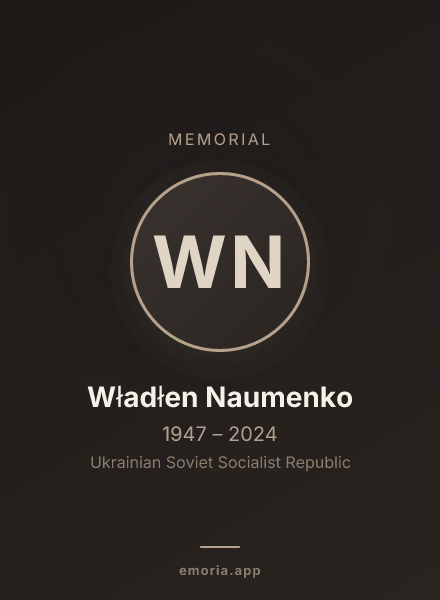 Memorial portrait of Władłen Naumenko