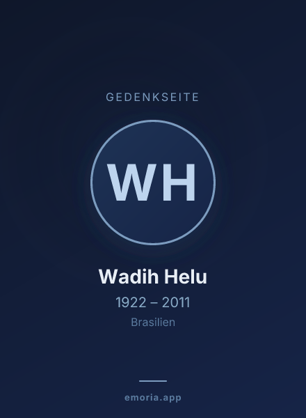 Gedenkportrait von Wadih Helu
