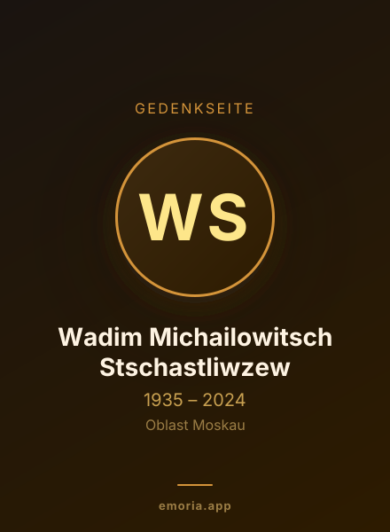 Gedenkportrait von Wadim Michailowitsch Stschastliwzew