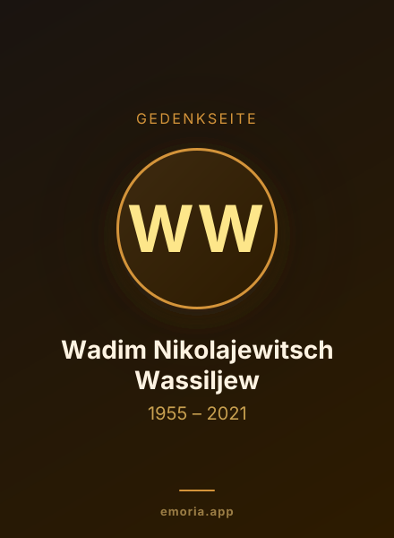Gedenkportrait von Wadim Nikolajewitsch Wassiljew