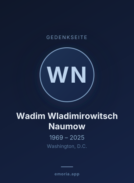 Gedenkportrait von Wadim Wladimirowitsch Naumow