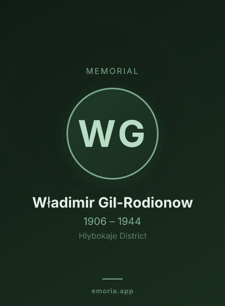 Memorial portrait of Władimir Gil-Rodionow