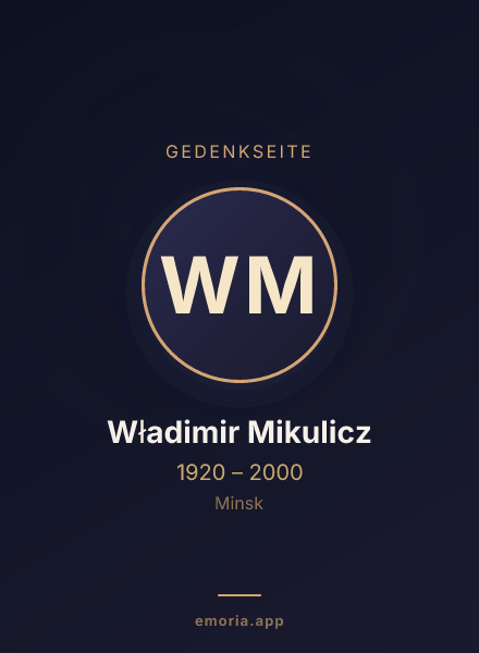 Gedenkportrait von Władimir Mikulicz