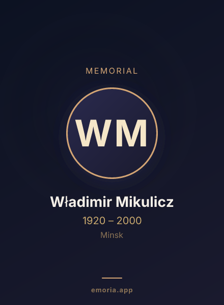 Memorial portrait of Władimir Mikulicz