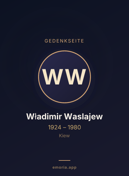 Gedenkportrait von Władimir Waslajew