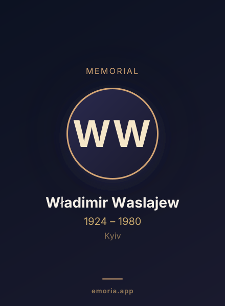 Memorial portrait of Władimir Waslajew