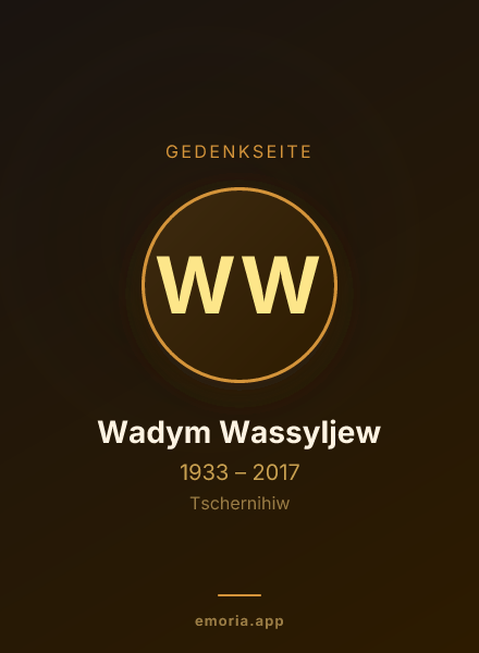 Gedenkportrait von Wadym Wassyljew